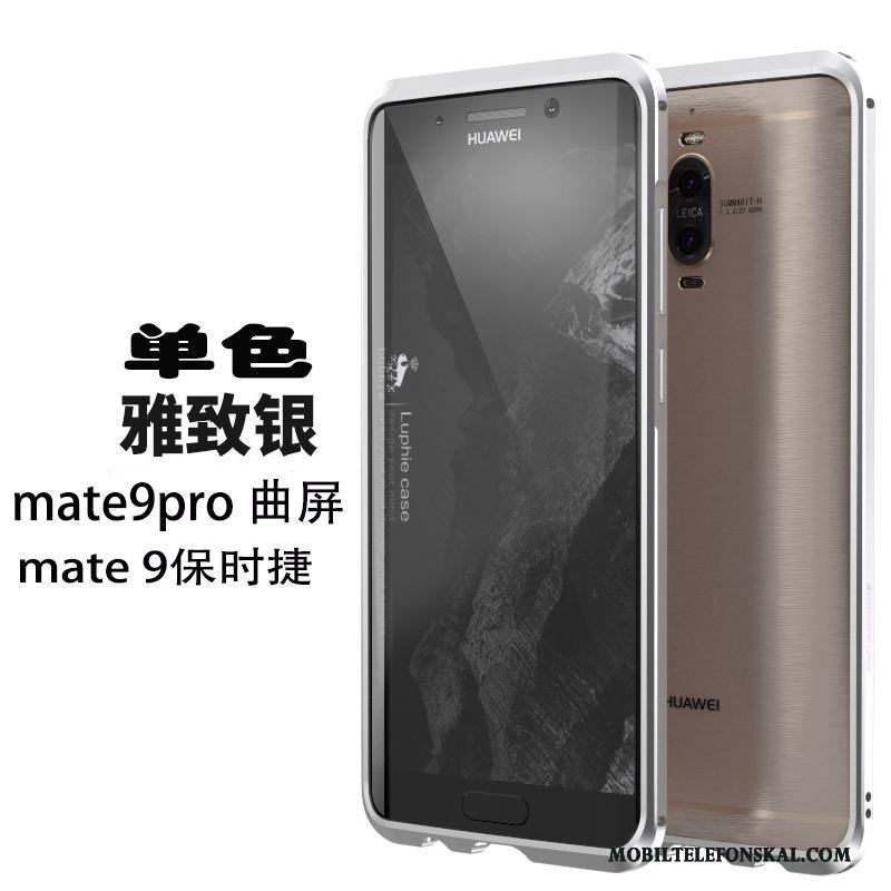 Huawei Mate 9 Pro Skal Telefon Frame Skydd Silver Fodral Metall