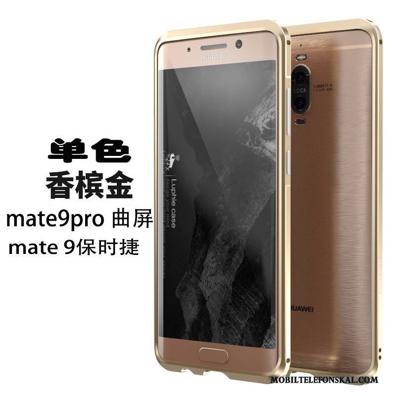 Huawei Mate 9 Pro Skal Telefon Frame Skydd Silver Fodral Metall