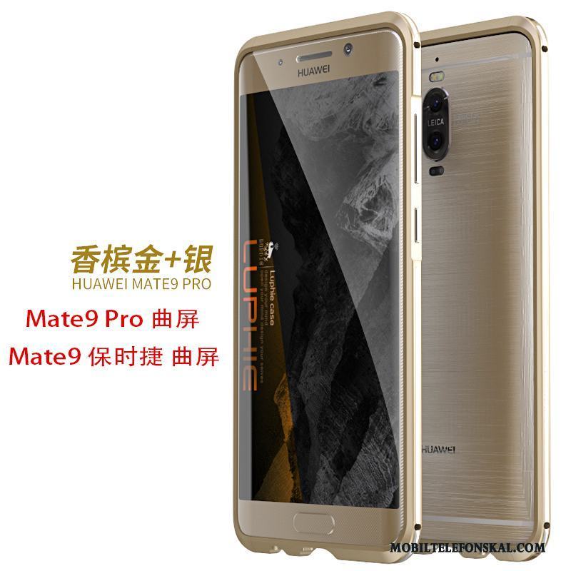 Huawei Mate 9 Pro Skal Telefon Frame Skydd Silver Fodral Metall