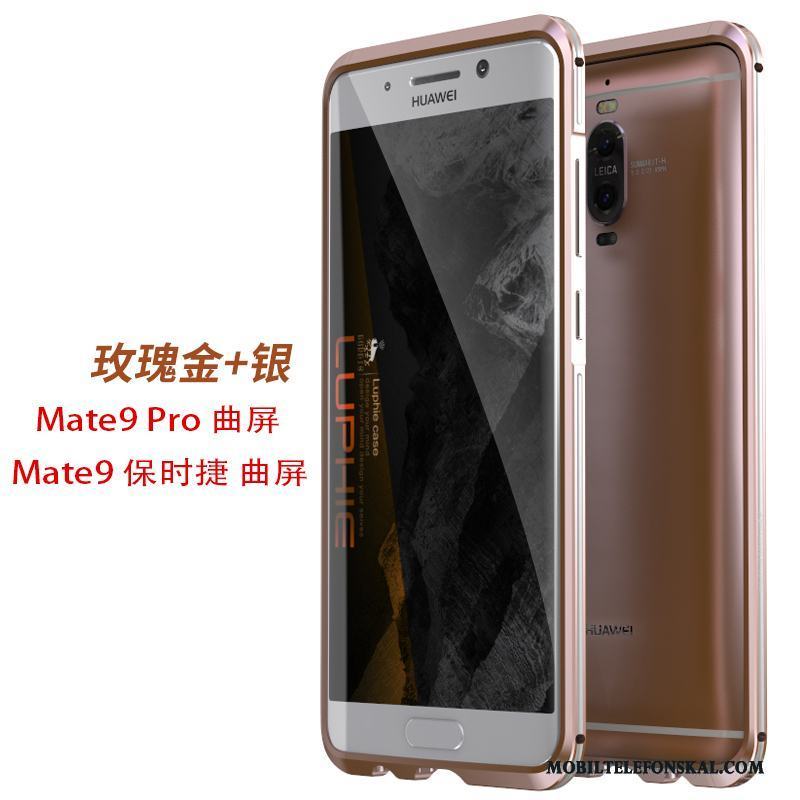 Huawei Mate 9 Pro Skal Telefon Frame Skydd Silver Fodral Metall