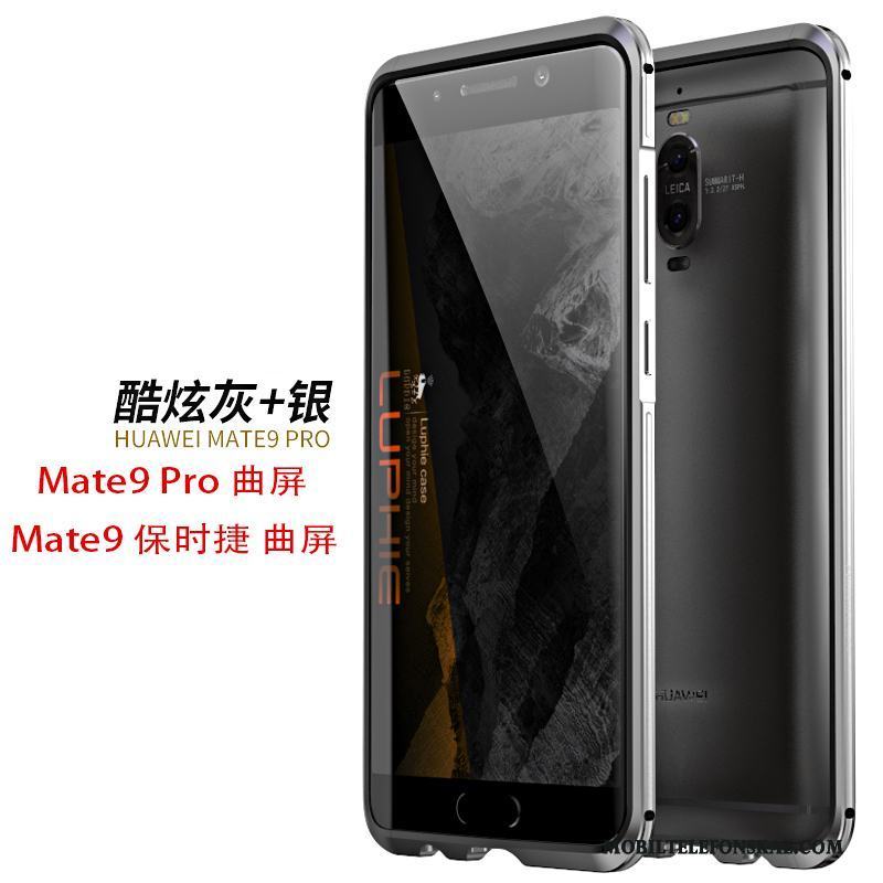 Huawei Mate 9 Pro Skal Telefon Frame Skydd Silver Fodral Metall