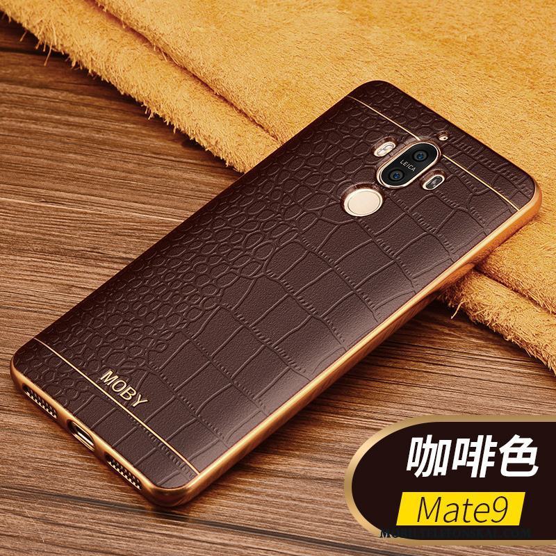 Huawei Mate 9 Skal Business Mobil Telefon Plating Skydd Kaki Fodral Fallskydd