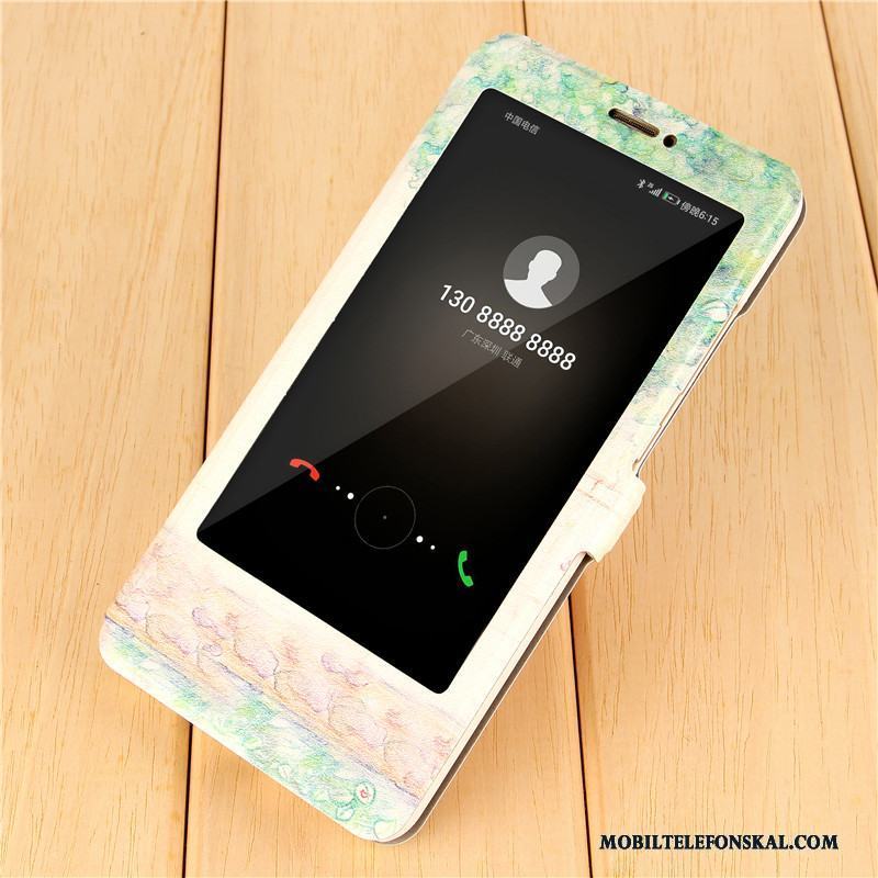 Huawei Mate 9 Skal Clamshell Telefon Läderfodral Kreativa Skydd Tecknat