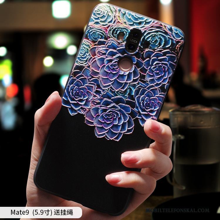 Huawei Mate 9 Skal Fodral Mjuk Kreativa All Inclusive Fallskydd Kinesisk Stil Svart