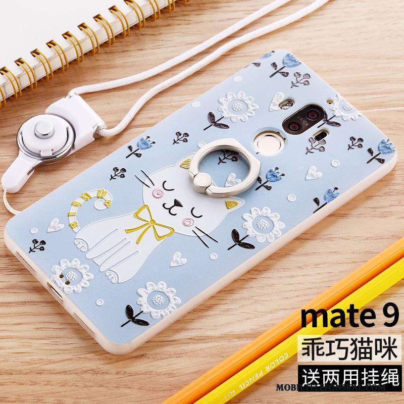 Huawei Mate 9 Skal Ljusblå Fodral Kreativa Fallskydd Silikon All Inclusive Personlighet