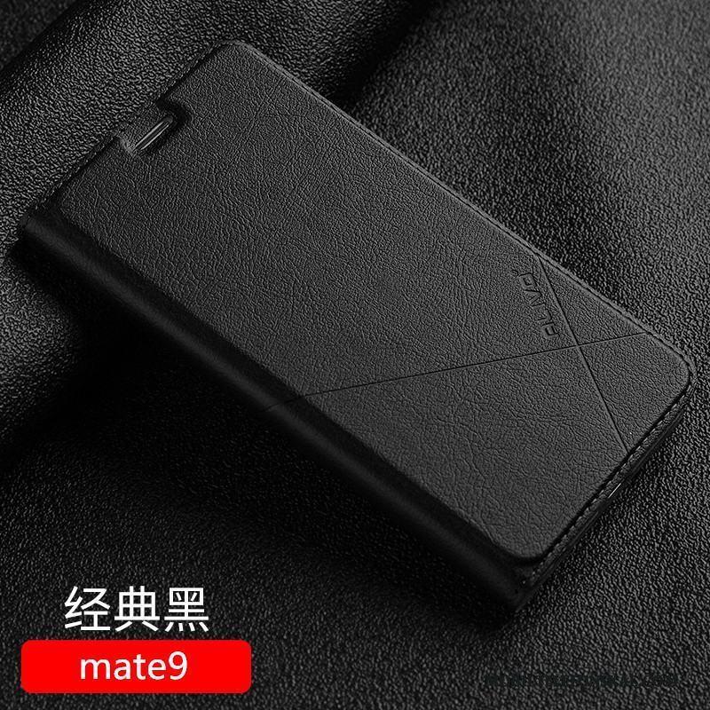 Huawei Mate 9 Skal Telefon All Inclusive Guld Clamshell Läderfodral Fallskydd