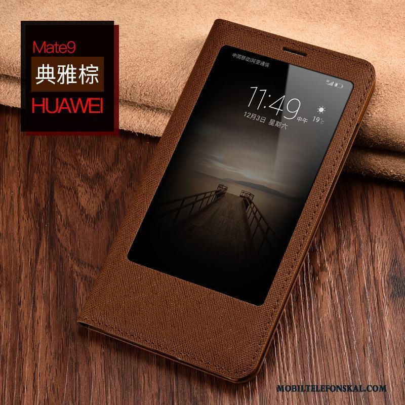 Huawei Mate 9 Skal Telefon Clamshell Läderfodral Skydd
