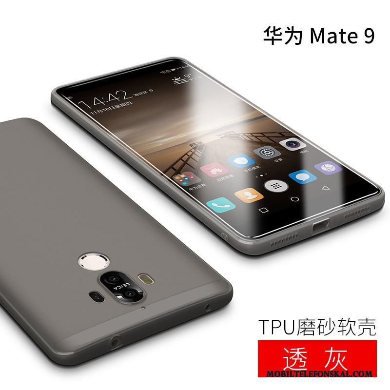 Huawei Mate 9 Skal Telefon Skydd Fodral Svart Silikon Mjuk Nubuck