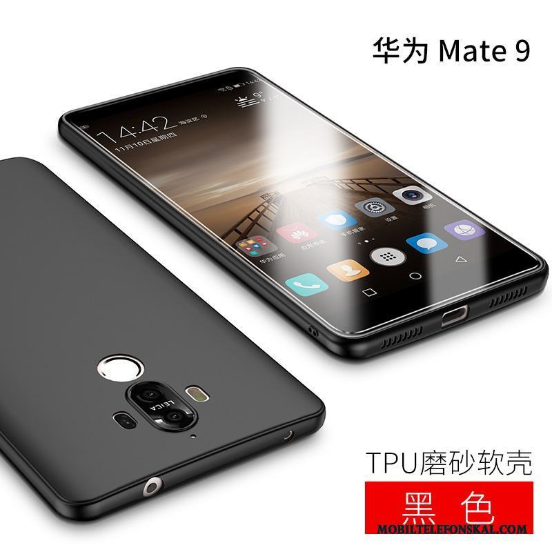 Huawei Mate 9 Skal Telefon Skydd Fodral Svart Silikon Mjuk Nubuck