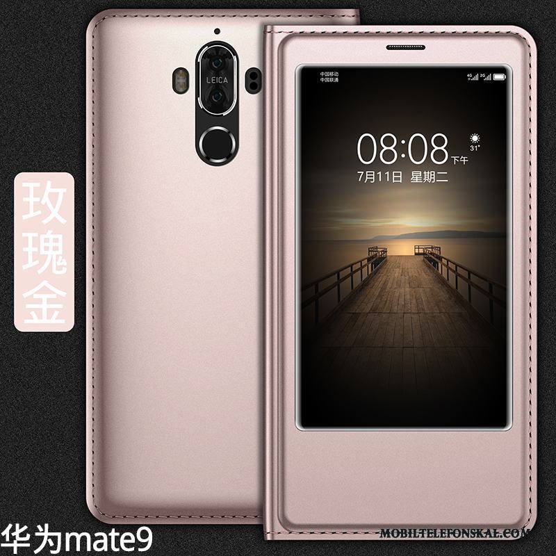 Huawei Mate 9 Täcka Skydd Fallskydd All Inclusive Fodral Läderfodral Skal Telefon