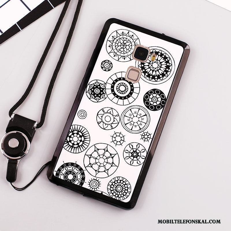 Huawei Mate S Målade Fodral Skydd Skal Hängsmycken Vit Mjuk