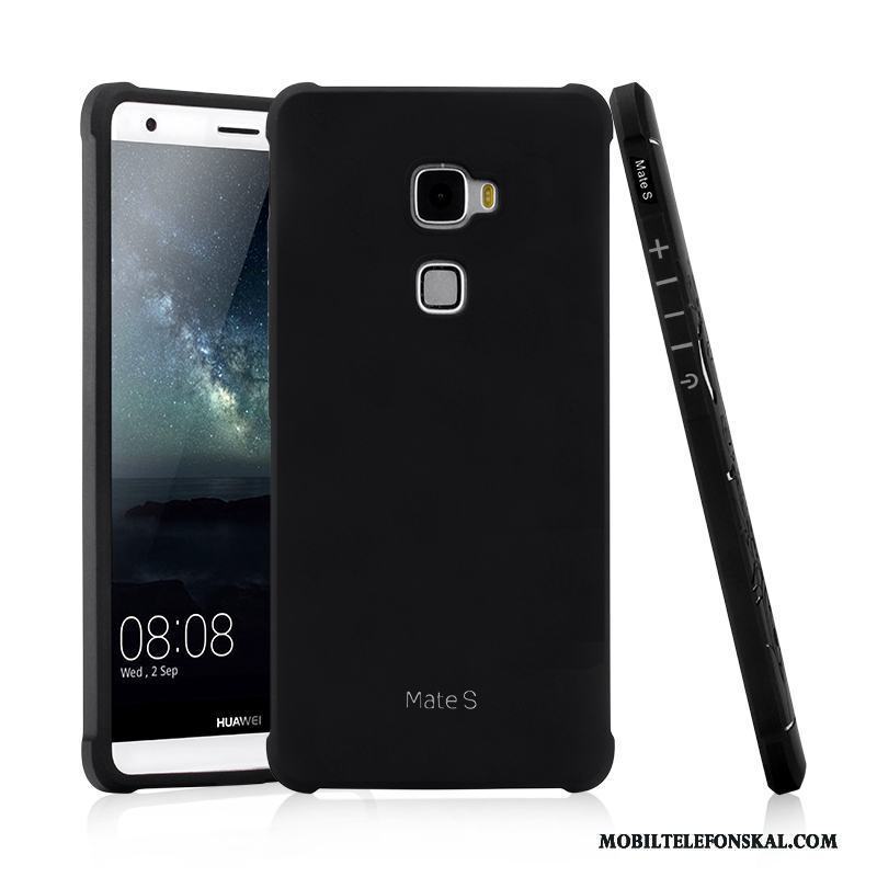 Huawei Mate S Pratkvarn Lätt Lättnad Nubuck Skal Telefon Mjuk Svart