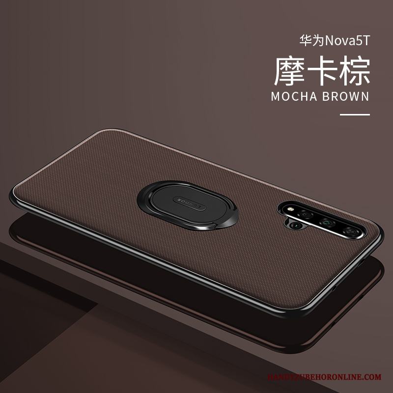 Huawei Nova 5t All Inclusive Slim Fallskydd Högt Utbud Läderfodral Skal Telefon Blå
