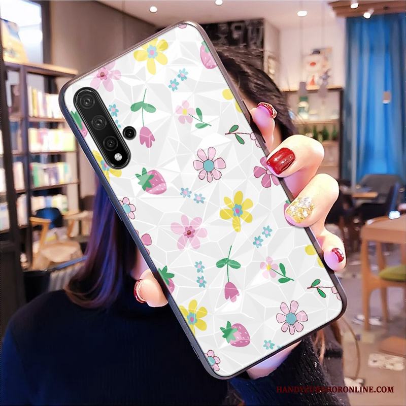 Huawei Nova 5t Diamantform Rosa Mönster All Inclusive Net Red Skal Telefon