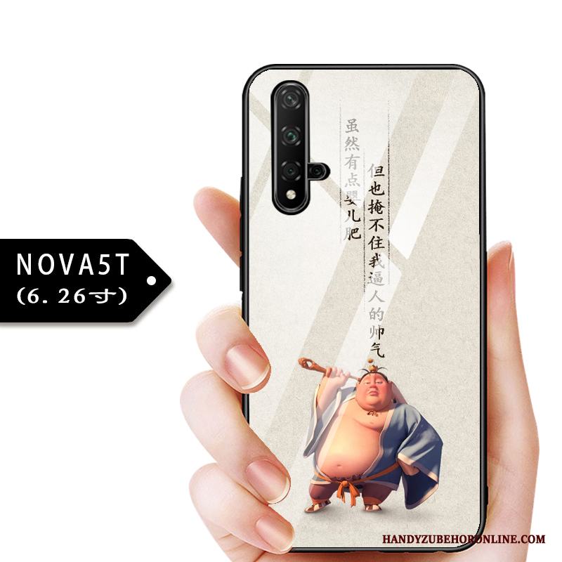 Huawei Nova 5t Fallskydd Barn Fodral Tunn Blå Glas Skal Telefon