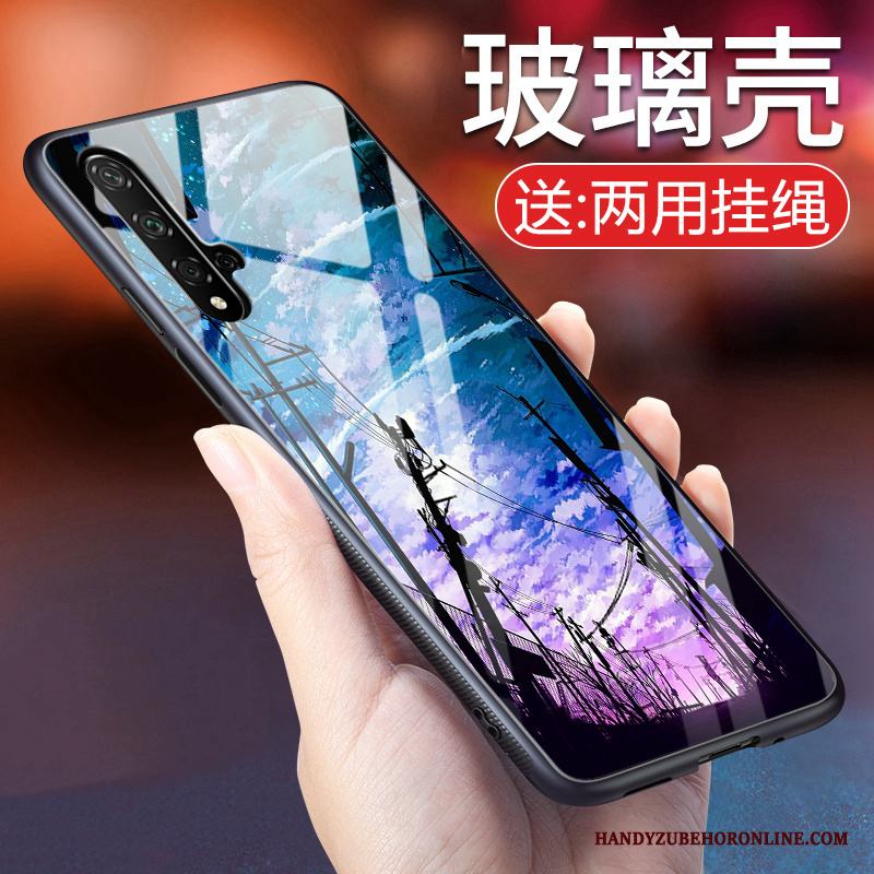 Huawei Nova 5t Fallskydd Personlighet Purpur Vind Mjuk Glas Skal