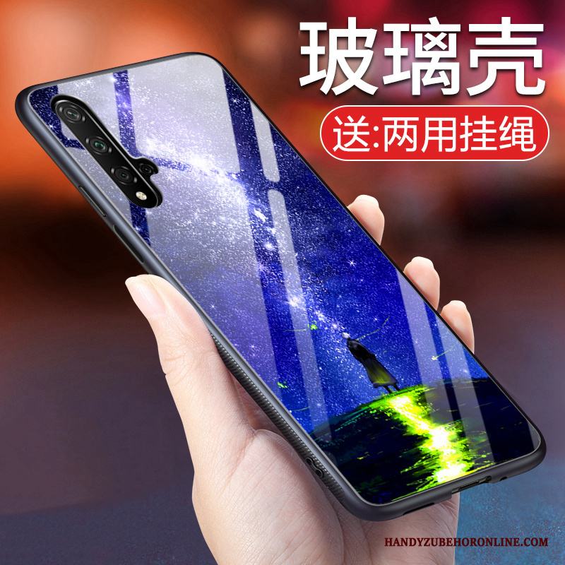 Huawei Nova 5t Fallskydd Personlighet Purpur Vind Mjuk Glas Skal