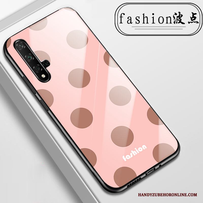 Huawei Nova 5t Fallskydd Skal Telefon All Inclusive Blommor Rosa Fodral Glas