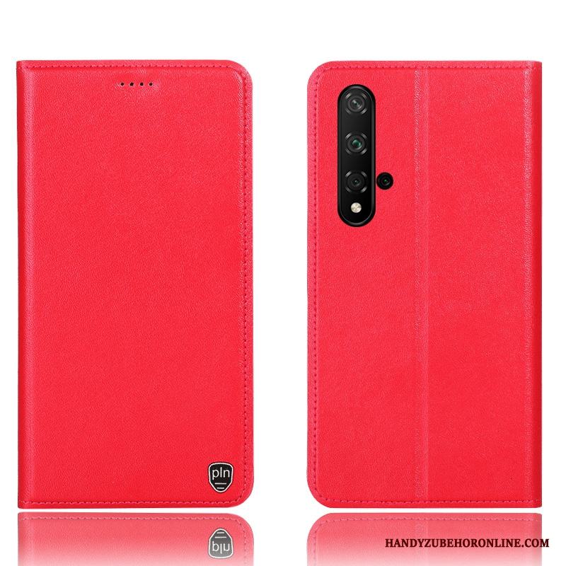 Huawei Nova 5t Fodral Gul Skal Telefon Täcka Läderfodral All Inclusive Skydd