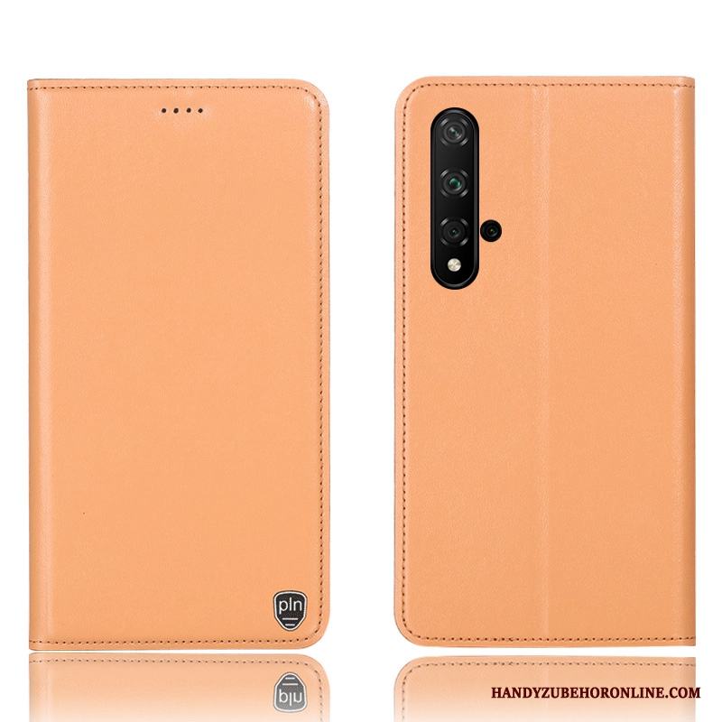 Huawei Nova 5t Fodral Gul Skal Telefon Täcka Läderfodral All Inclusive Skydd