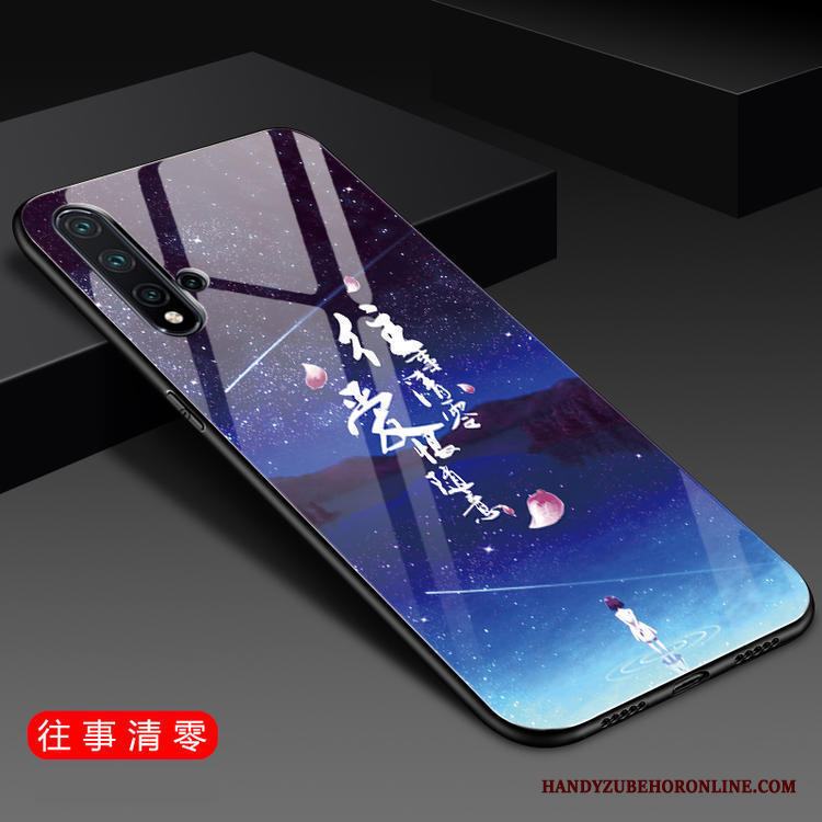 Huawei Nova 5t Fodral Nubuck Spegel Skal Telefon Röd All Inclusive Fallskydd