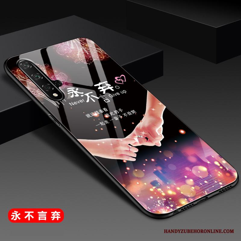 Huawei Nova 5t Skal Mode Blå Kreativa Spegel Trend Varumärke Fallskydd Nubuck