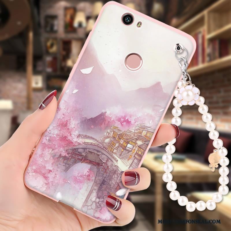 Huawei Nova Fodral Skal Telefon Mjuk Fallskydd Rosa Hängsmycken Silikon