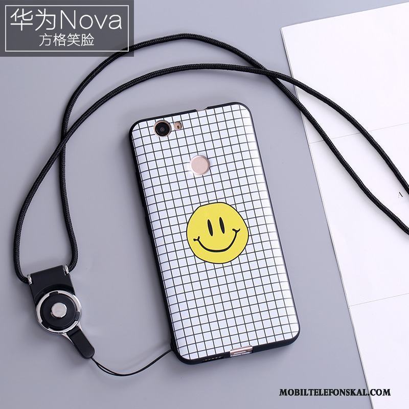 Huawei Nova Ungdom Silikon Vacker Fallskydd Skal Telefon Hängsmycken Fodral