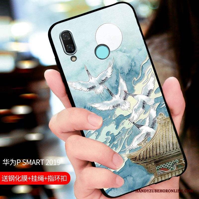 Huawei P Smart 2019 All Inclusive Svart Fodral Nubuck Skydd Skal Telefon Anpassa