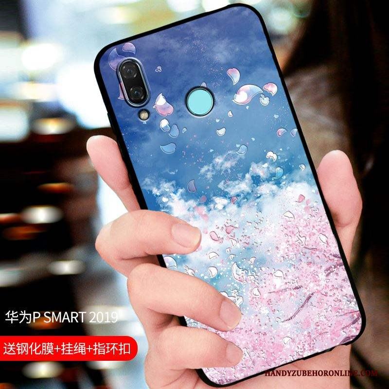 Huawei P Smart 2019 All Inclusive Svart Fodral Nubuck Skydd Skal Telefon Anpassa