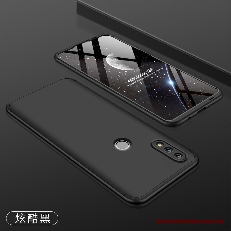 Huawei P Smart 2019 Skal Ny Röd Nubuck Hård Fallskydd All Inclusive Fodral