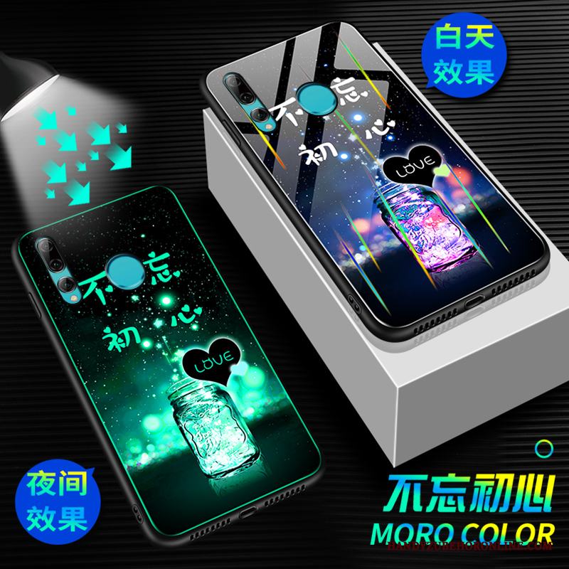Huawei P Smart+ 2019 Trend Lysande Kinesisk Drake Härdat Glas Skal Telefon Kreativa