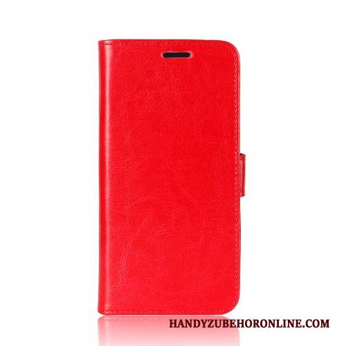 Huawei P Smart 2020 Fodral Röd Business Skydd Kort Täcka Skal Telefon