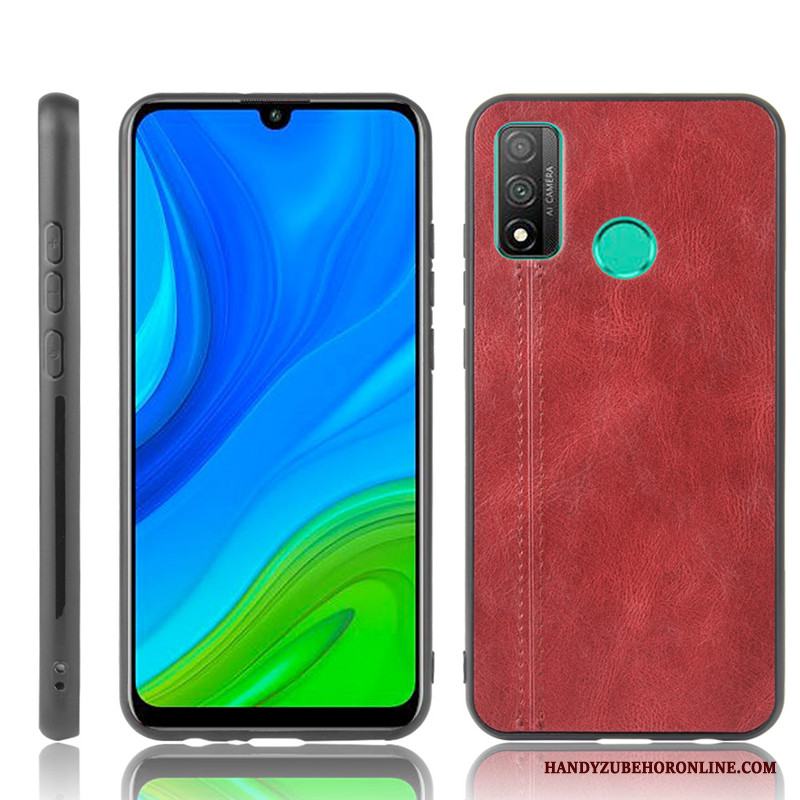 Huawei P Smart 2020 Hård Gul Skal Cow Telefon Läder Mönster