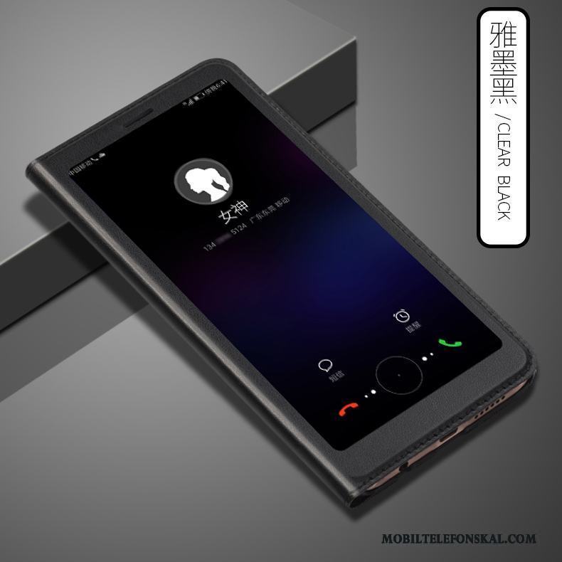 Huawei P Smart Clamshell Skal Mobil Telefon Röd Fallskydd Läderfodral