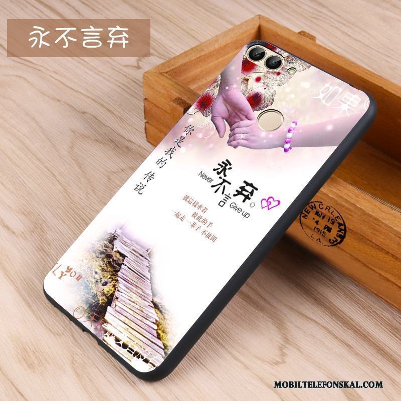 Huawei P Smart Fodral Gul Nubuck Silikon Skal Telefon
