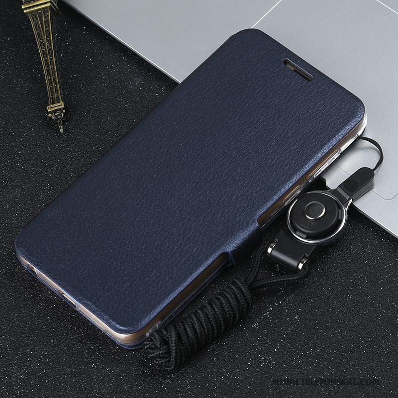 Huawei P Smart Ljusblå Läderfodral Skal Telefon Täcka Fallskydd