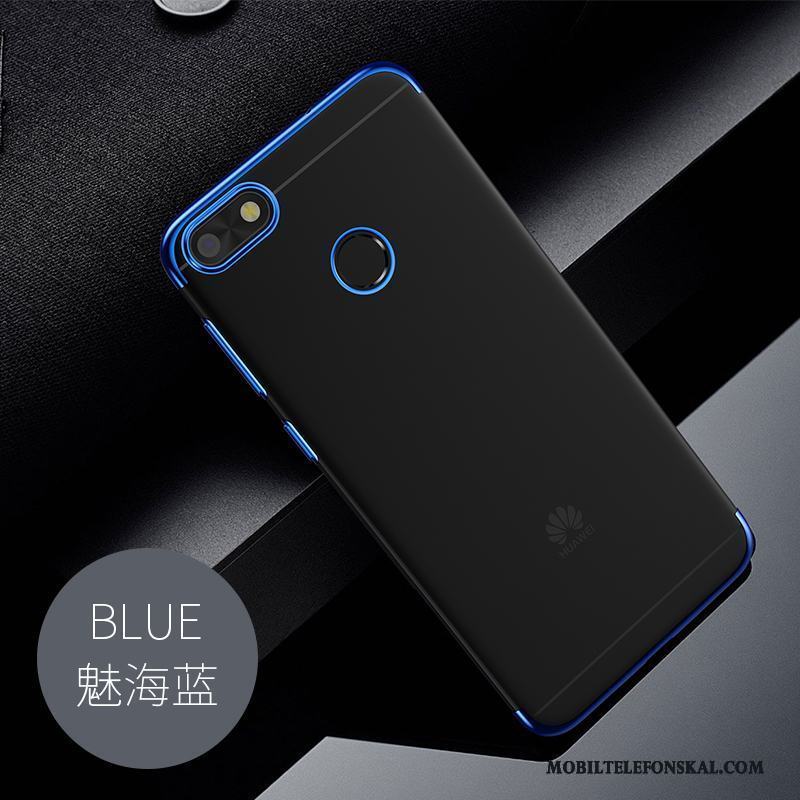 Huawei P Smart Mjuk Skydd Transparent Fodral Svart Silikon Skal Telefon