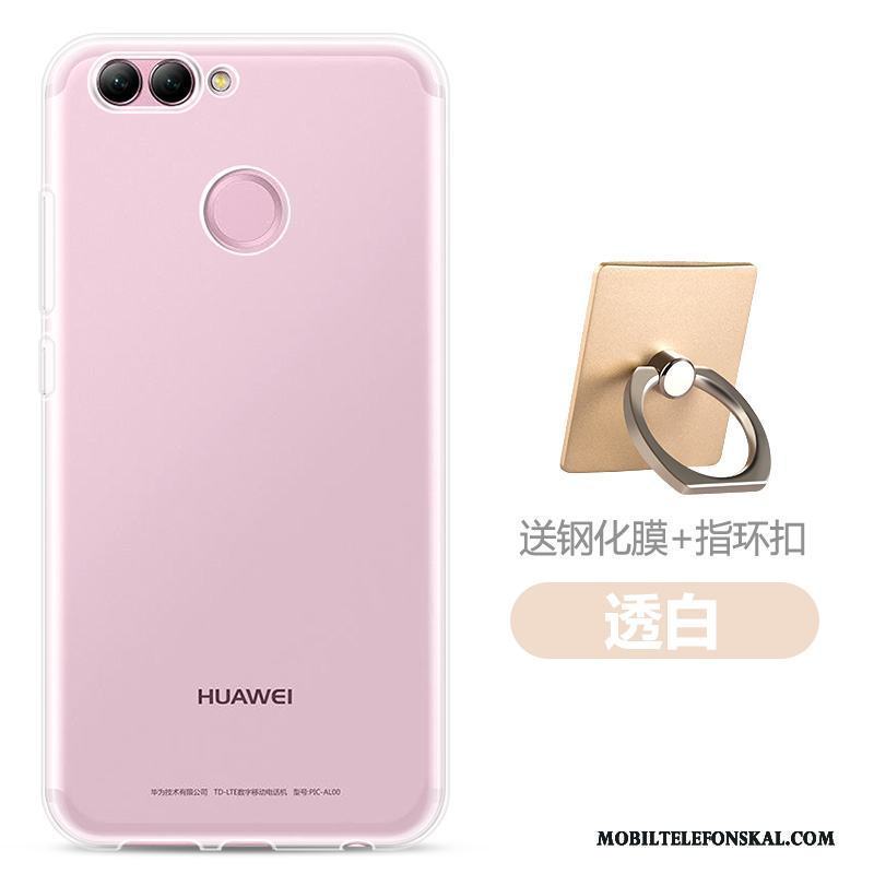 Huawei P Smart Personlighet Silikon Rosa Transparent Lätt Och Tunt Mjuk Skal Telefon