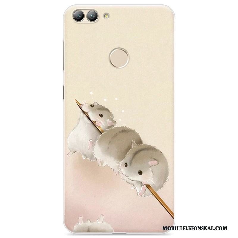 Huawei P Smart Silikon Rosa Fodral Mjuk Skal Skydd Tecknat