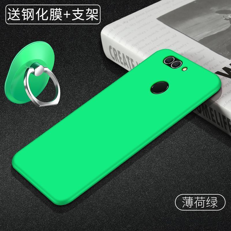 Huawei P Smart Skal Telefon Silikon Grön Skydd Fodral Nubuck Lätt Och Tunt