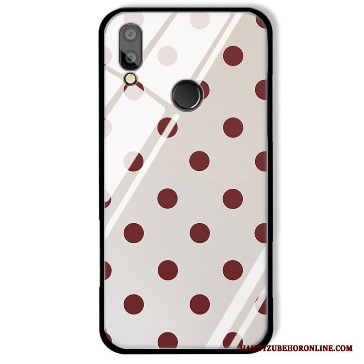 Huawei P Smart+ Skydd Glas Polka Dot Fallskydd Purpur Stjärna Skal Telefon