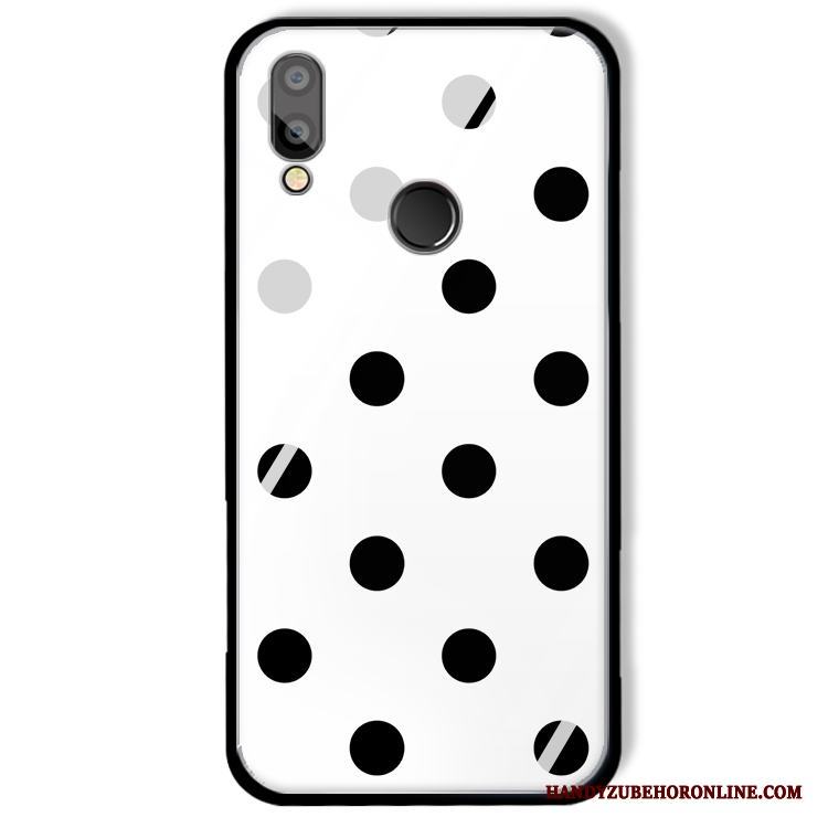 Huawei P Smart+ Skydd Glas Polka Dot Fallskydd Purpur Stjärna Skal Telefon