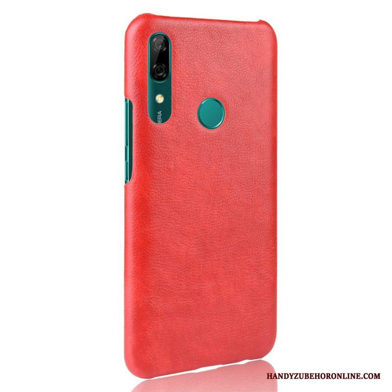 Huawei P Smart Z Fodral Skal Telefon Fallskydd Mobil Telefon Mönster Läder Röd