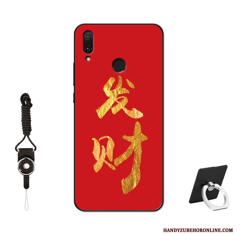 Huawei P Smart Z Skal Fallskydd Målade Mjuk Nubuck Härdning Net Red Skärmskydd Film