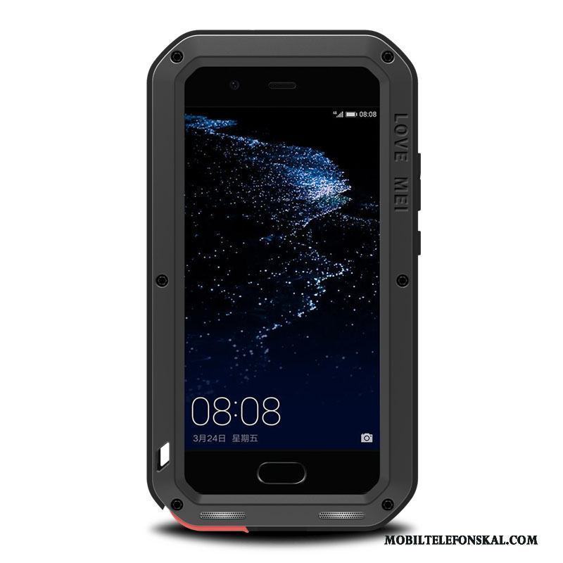 Huawei P10 All Inclusive Mobil Telefon Skydd Skal Metall Tre Försvar Fallskydd