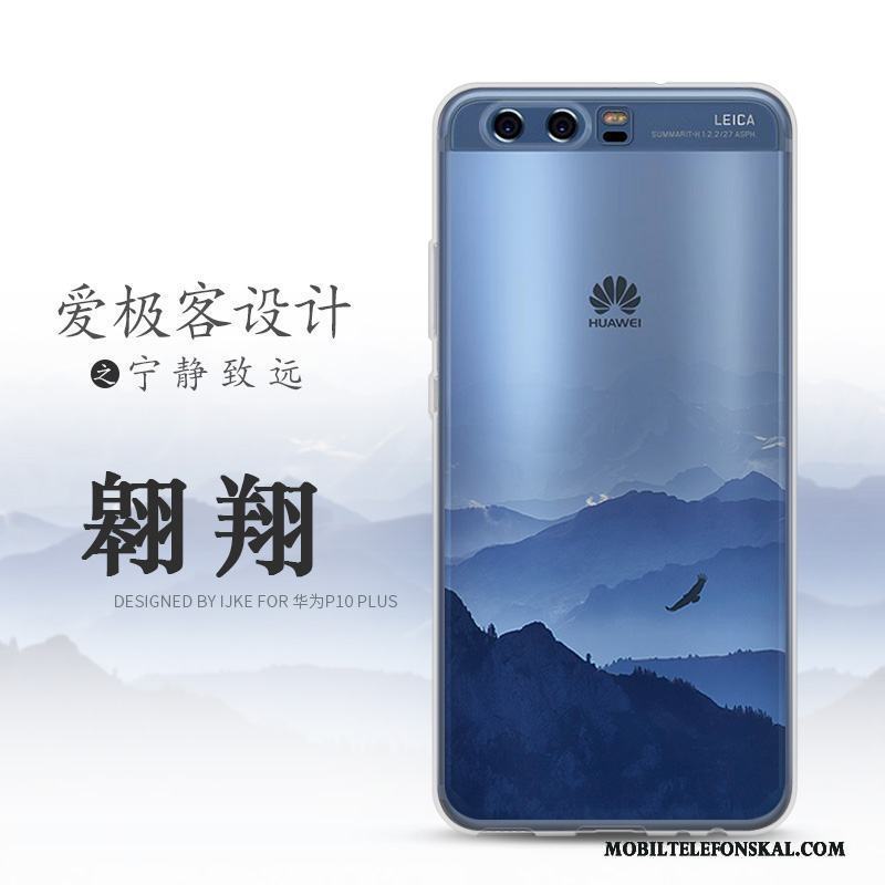 Huawei P10 Fallskydd Fodral Vit Silikon Landskap Mobil Telefon Skal Telefon