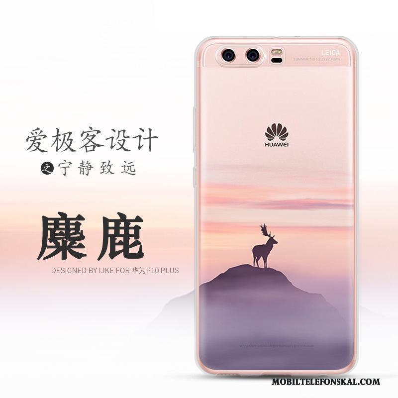 Huawei P10 Fallskydd Fodral Vit Silikon Landskap Mobil Telefon Skal Telefon