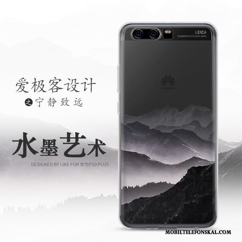 Huawei P10 Fallskydd Fodral Vit Silikon Landskap Mobil Telefon Skal Telefon