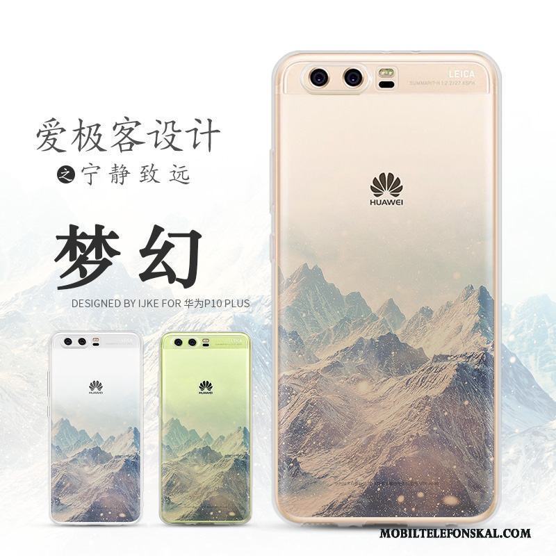 Huawei P10 Fallskydd Fodral Vit Silikon Landskap Mobil Telefon Skal Telefon